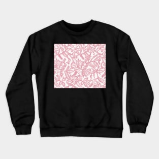 Vintage floral lace (pink invert) Crewneck Sweatshirt